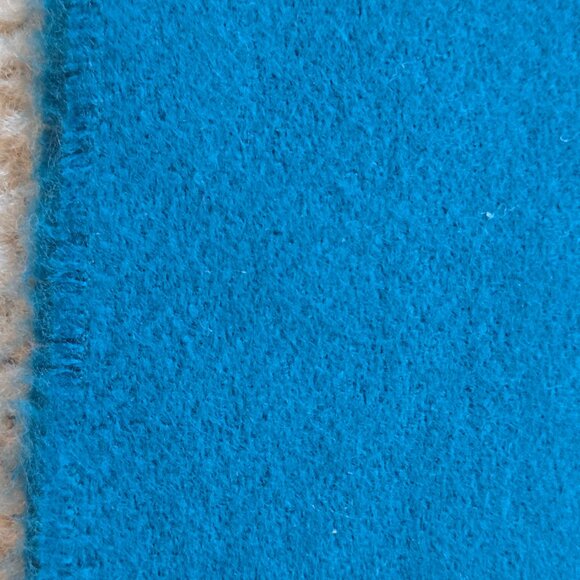 Cashmere Woven Scarf Made in England Blue Teal - Picture 5 of 5